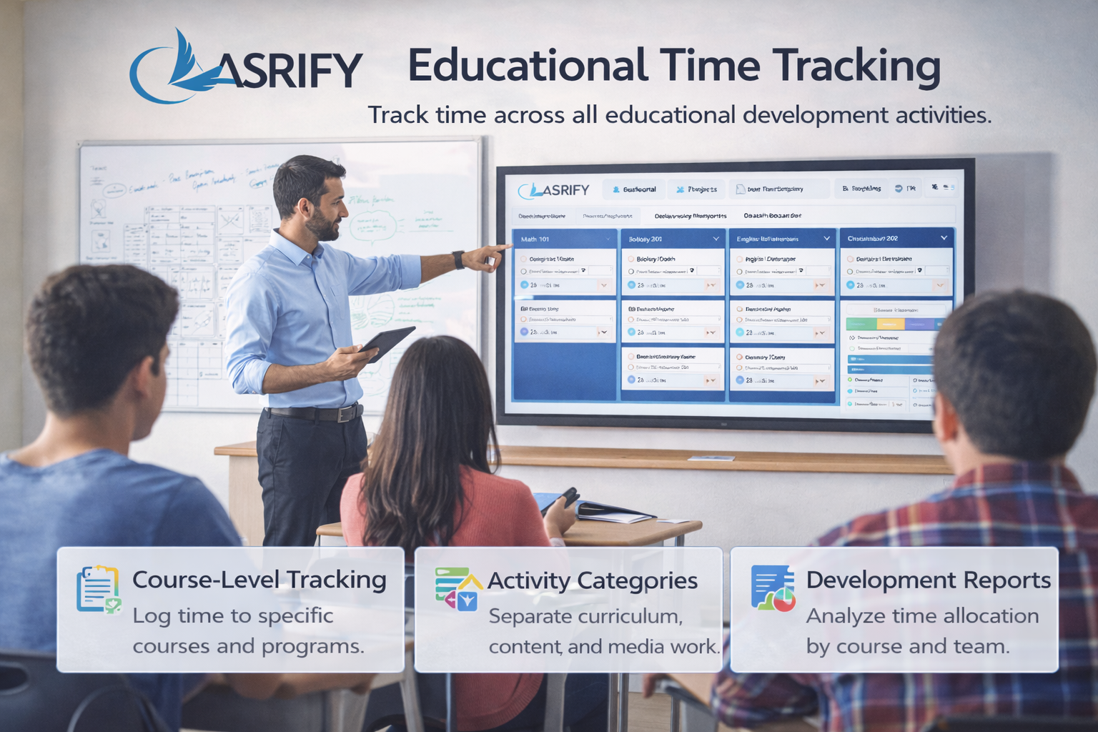 Educational time tracking and course-level analysis interface